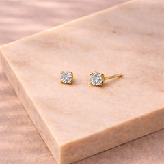 Cutesy Diamond Everyday Studs in 925 Silver