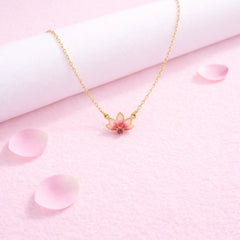 Lotus Aura 925 Silver Necklace with Meenakari Work