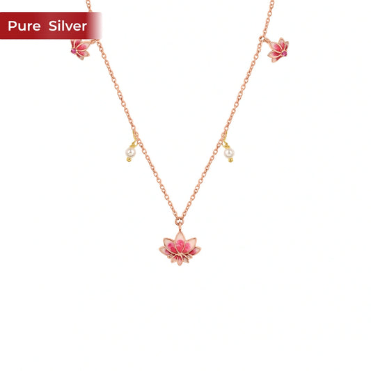 Roovi Laxmis Grace Necklace for Women in Pure 925 Sterling Silver
