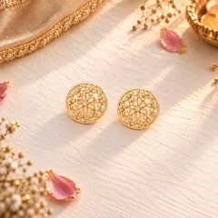 Roovi Sun Kissed 925 Sterling Silver Gold Plated Flower Earrings