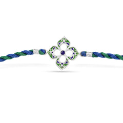 Roovi 925 Silver Clover Rakhi Rakhi For Brother