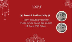 Roovi 999 Pure Silver Lakshmi Ji (1 gm) & Ganesh Ji (1 gm) Coin