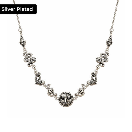 Folk Riot Silver Plated Necklace