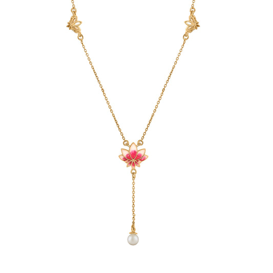 Buy Lotus Glow 925 Silver Necklace with Pearl