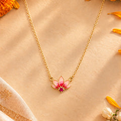 Roovi Lotus Aura 925 Silver Necklace for Women
