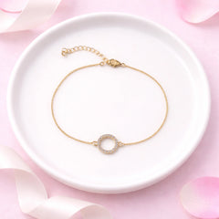 Classy Diva Round Pure 925 Silver Bracelet