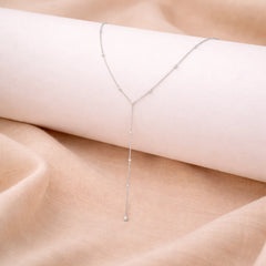 Opera Pearl Lariat Y-Necklace in Pure 925 Silver