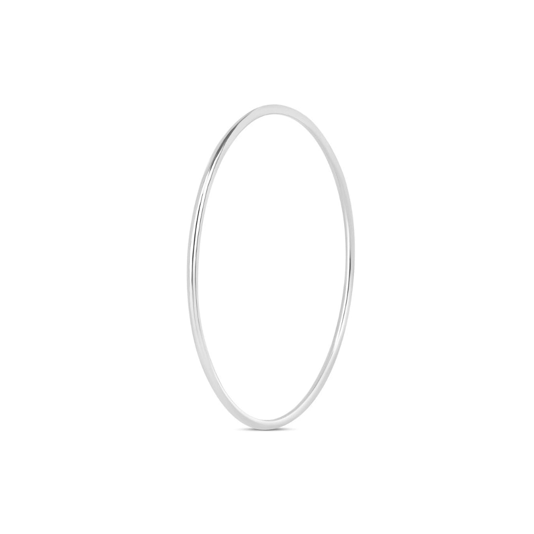 Roovi 925 Sterling Silver Bangle for Women (1 Pc) | Minimal Lightweight Daily Wear Classic Design