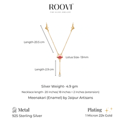 Lotus Glow 925 Silver Necklace with Pearl