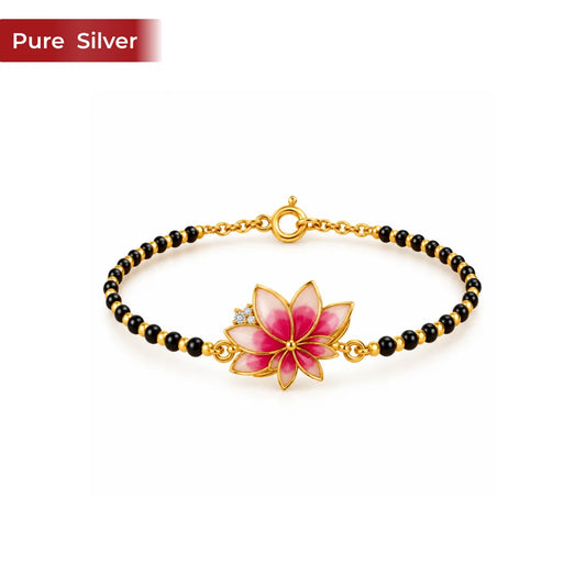 Roovi Titli 925 Sterling Silver Mangalsutra Bracelet