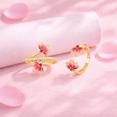 Lotus Bloom 925 Silver Ring Combo I 2 Design Ring Set