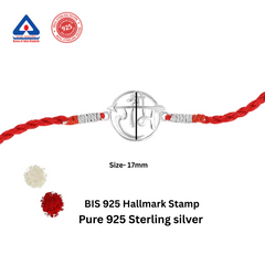 Roovi 925 Silver Shree Ram Rakhi for Brother