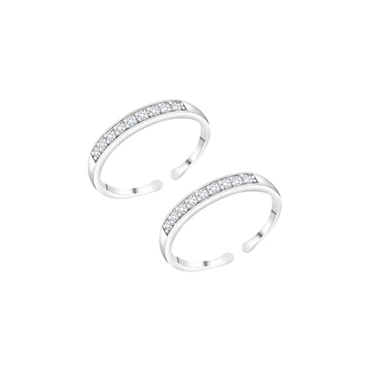 Everyday Glam 925 Silver Toe Rings for Women I 2 Pc Bichiya