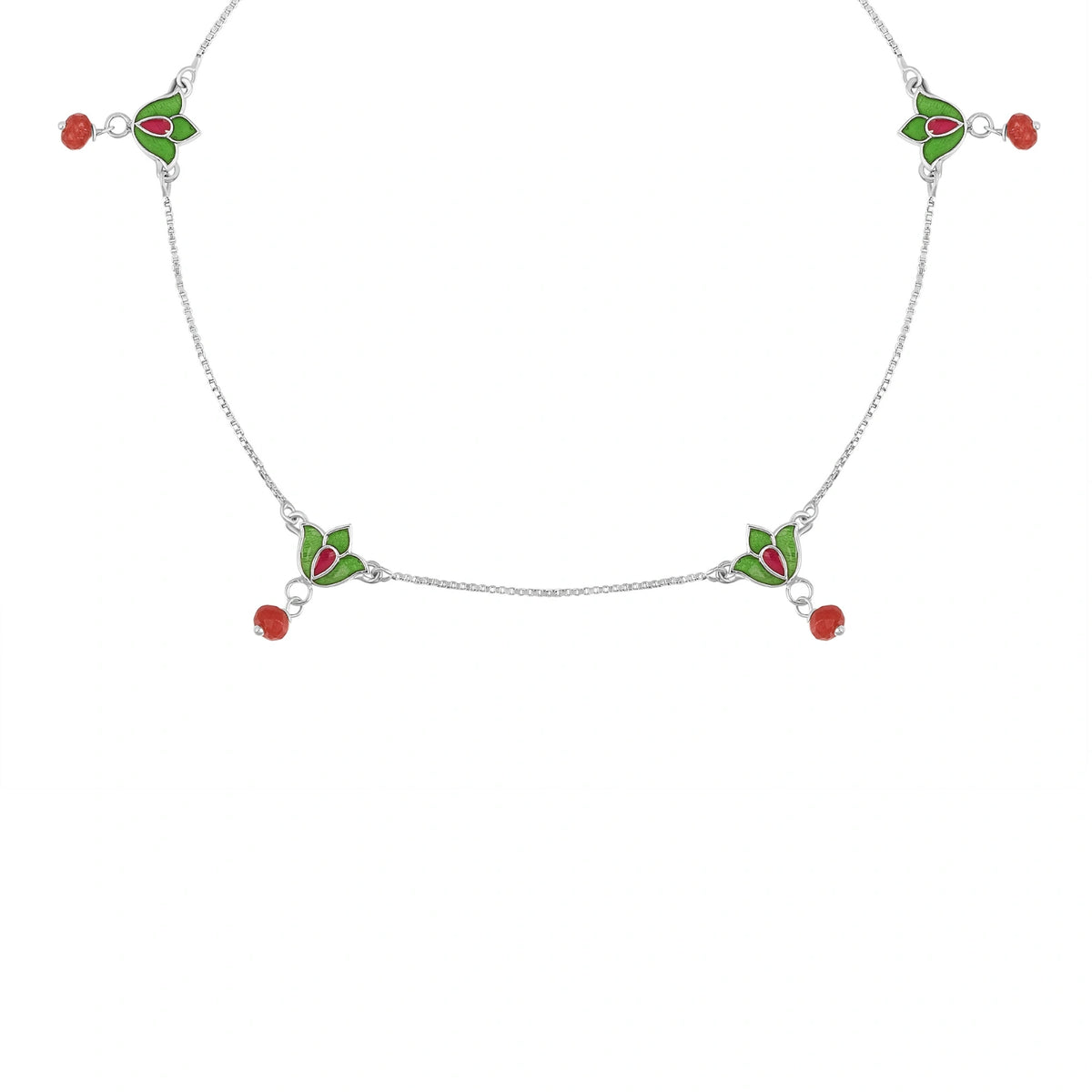 Amrapali 925 Silver Anklet for Women I 2 Pc