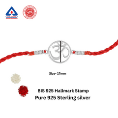 Roovi Pure 925 Silver Om Rakhi For Brother