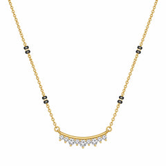 Ira Fine Lab Diamond Mangalsutra in 18kt Gold Vermeil