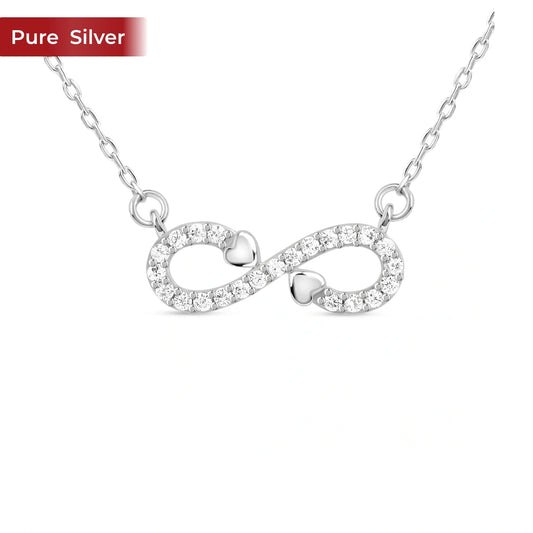 Roovi 925 Sterling Silver Infinity Necklace for Women | Daily Wear Minimal Necklace