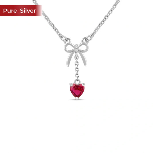 Roovi 925 Sterling Silver Heart Necklace for Women | Lightweight Minimal Necklace