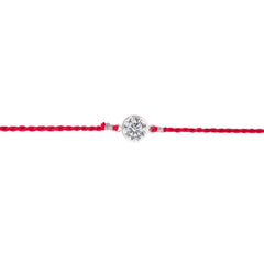 Roovi 925 Silver Stone Designer Rakhi I Raksha Bandhan Rakhi for Brother I Gift for Men & Boys I 925 Hallmark