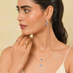 Roovi Zara 925 Sterling Silver Hoop Earrings with 22KT Gold Plated