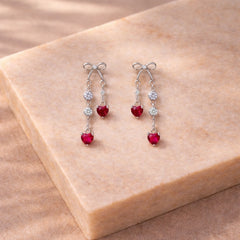 Roovi Oh So Cute Heart Dangler Earring in 925 Silver