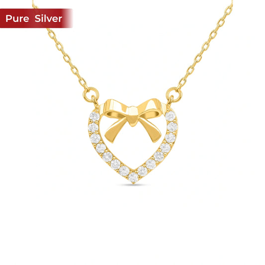 Roovi 925 Sterling Silver Heart Necklace for Women | Lightweight Minimal Everyday Design