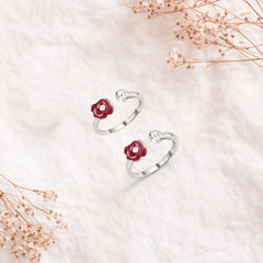 A Romantic Dream 925 Silver Rose Toe Ring
