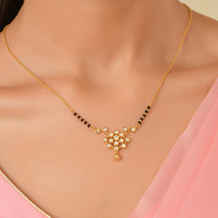 Roovi Tatva 925 Silver Mangalsutra for Women with American Diamond