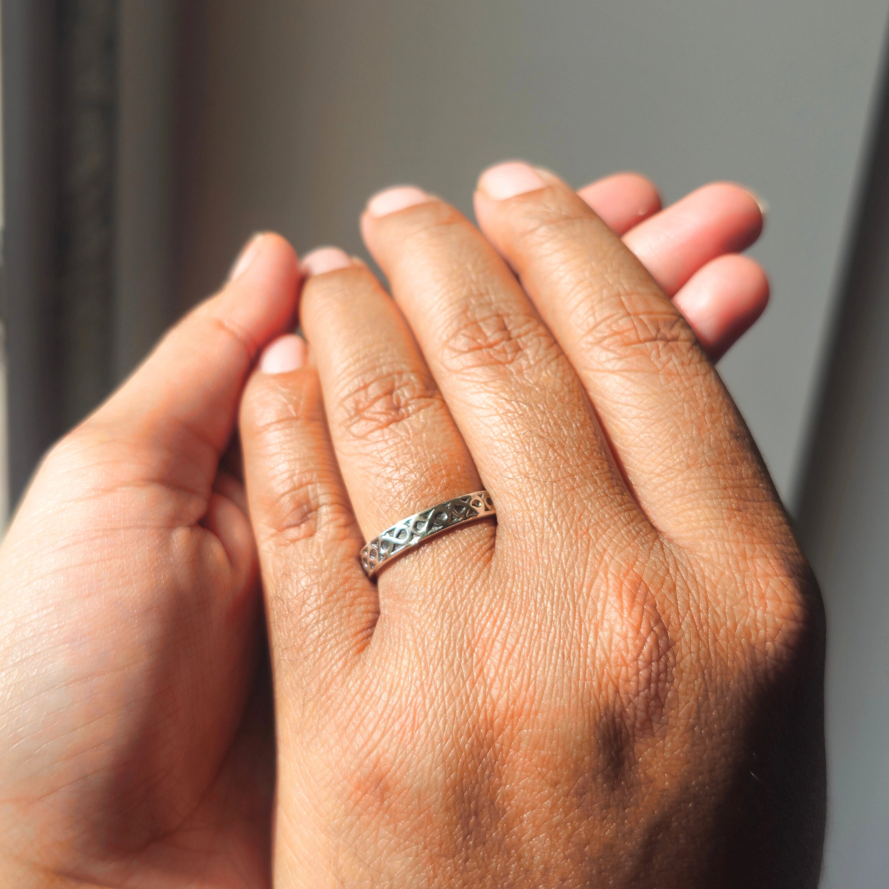 Infinity 925 Silver Couple Ring Set (2 RIngs) – Roovi