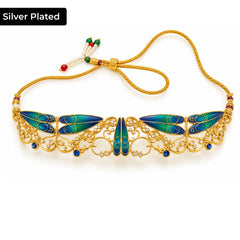 Roovi Midnight Wings Brass Necklace for Women