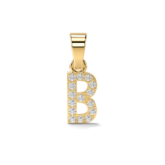 Wear Your Luck Initial Diamond Pendant in 18kt Gold Vermeil