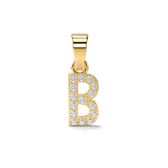 Roovi Initial Pendant in 925 Sterling Silver 18kt Gold Plated  Vermeil