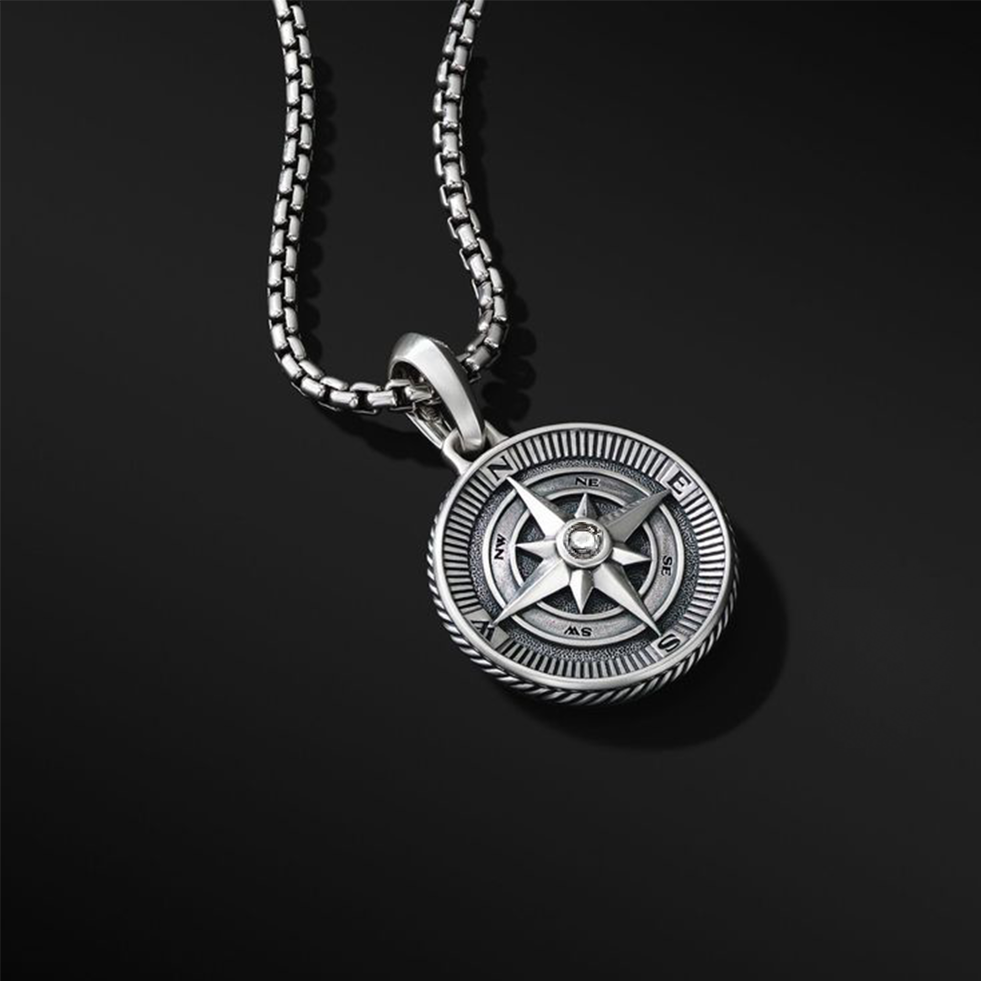 Shop 925 Pure Silver Adventure Compass Pendant without Chain