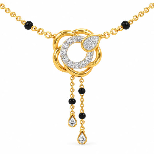 Roovi Noor Drop 925 Sterling Silver Mangalsutra for Women