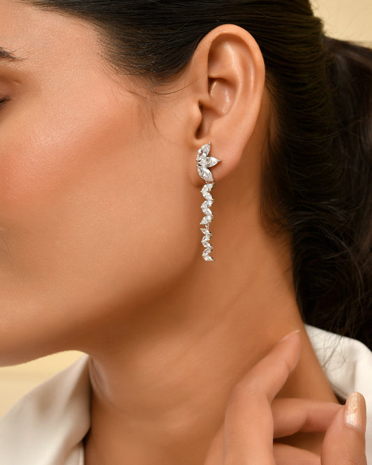 Moonlight Partywear Earrings in 925 Silver