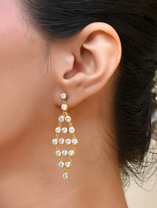 Dilruba Chandelier Earrings in 925 Silver