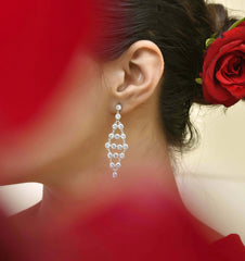 Dilruba Chandelier Earrings in 925 Silver