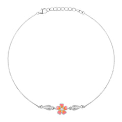 Cutest Floral 925 Silver Anklet for Women I 2 Pc