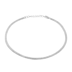 Roovi Italian Snake Chain 925 Silver Anklet for Women I 2 Pc I