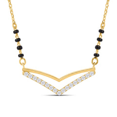 Roovi Tatva Lab Diamond Mangalsutra in 18kt Gold Vermeil