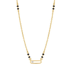 Roovi Radiant Mini Lab Diamond Mangalsutra in 18kt Gold Vermeil