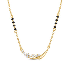 Roovi Avni Lab Diamond Mangalsutra in 18kt Gold Vermeil