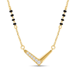 Roovi Veda Lab Diamond Mangalsutra in 18kt Gold Vermeil