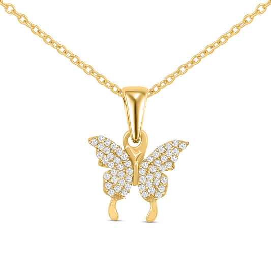 Magical Butterfly Pendant Necklace in 925 Sterling Silver