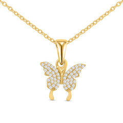 Roovi Magical Butterfly Pendant Necklace in 925 Sterling Silver