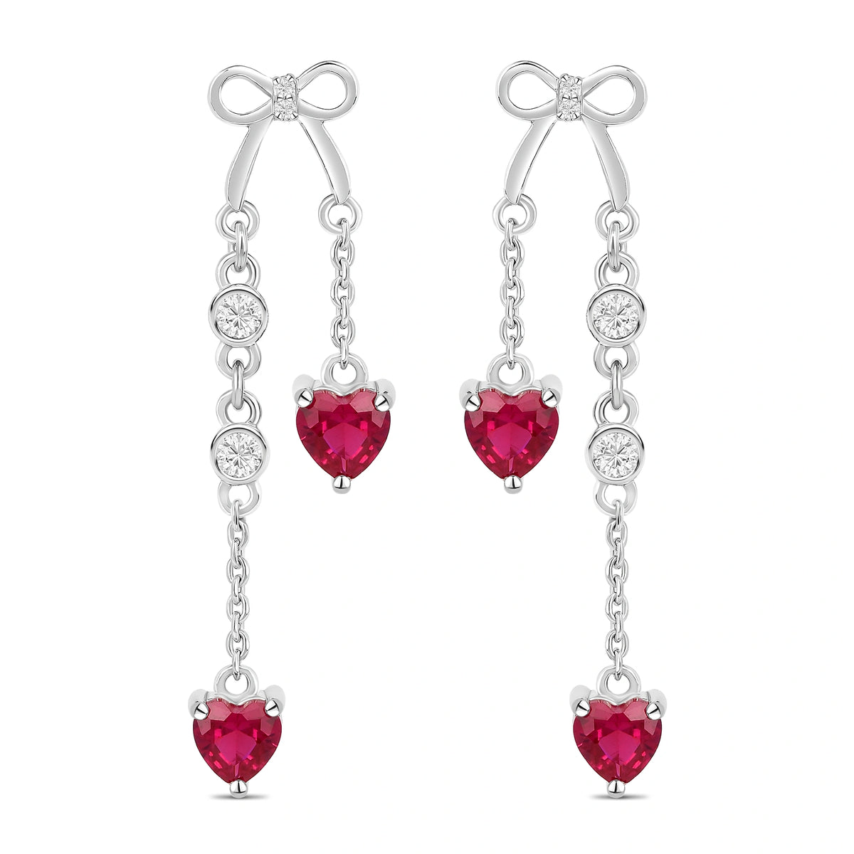 Roovi Oh So Cute Heart Dangler Earring in 925 Silver