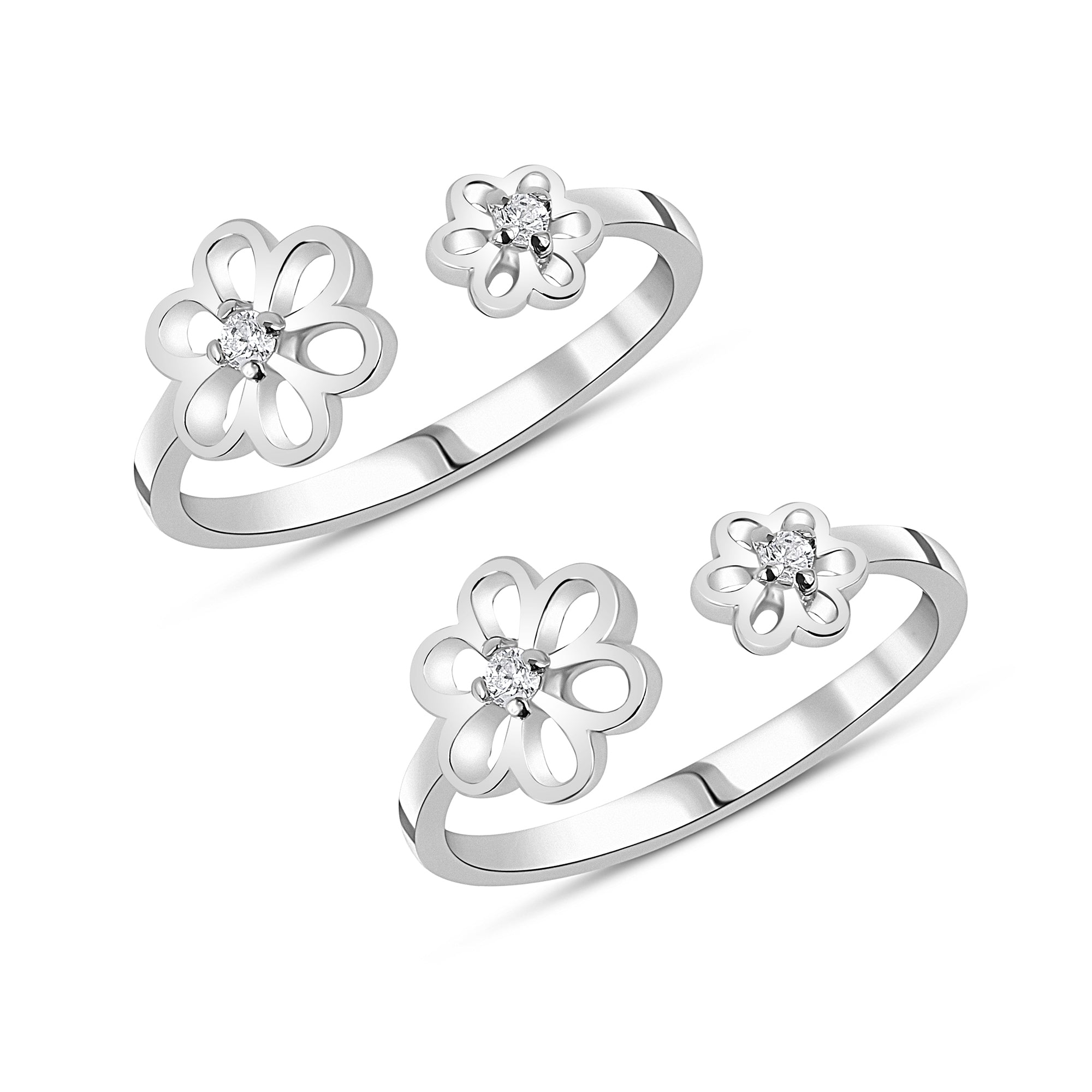 Buy 925 Silver Flower Toe Ring for Women Online