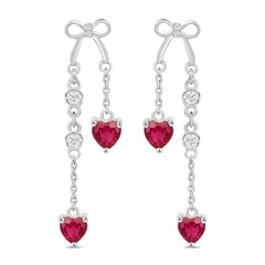 Roovi Oh So Cute Heart Dangler Earring in 925 Silver