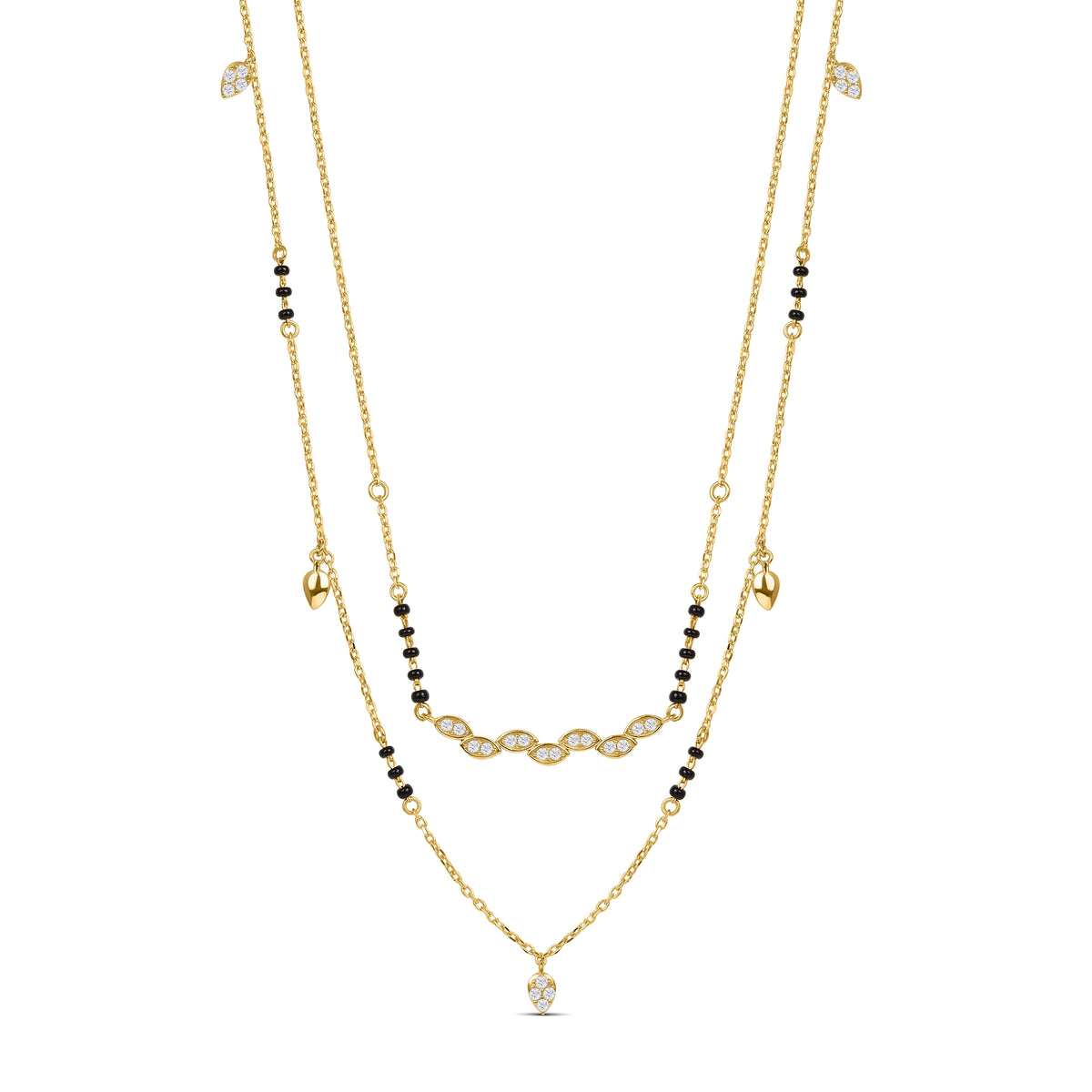 Roovi Myra Fine Lab Diamond Mangalsutra in 18kt Gold Vermeil