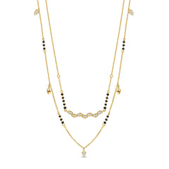Roovi Myra Fine Lab Diamond Mangalsutra in 18kt Gold Vermeil